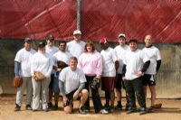 The Hazelwood Farms 2009 Slowpitch League team.<br>From left to right: Steve Plonski, Jenn Hall, Joe Morascyzk, Deepak Ahuja, Keith Lunevich, Steve Knight, Lisa Faller, Tony Gaines, Cody Knight, Bob Love, Jim Lynskey. Missing Ken Stadterman.